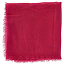 Gucci Fringed Scarf in Pink Cotton