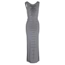 Moschino Sleeveless Maxi Dress in Grey Cotton