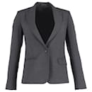 Theory Single-Breasted Blazer in Grey Cotton