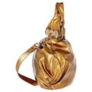Gucci Große Hysteria Hobo-Tasche aus metallisch braunem Lackleder