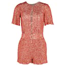Temperley London Sequin Playsuit in Pink Viscose