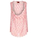 Missoni Drape Front Patterned Top in Pink Cotton