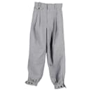 Loewe Striped Trousers in Gray Cotton