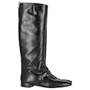 Roger Vivier Riding Boots in Black Leather