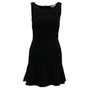 Sandro Paris Sleeveless Black Lace Detail Dress in Black Polyester