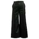 Dodo Bar Or High-Rise Wide-Leg Pants in Black Leather - Autre Marque