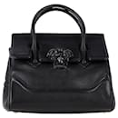 Versace Small Palazzo Empire Bag in Black Vitello Leather