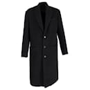 Balenciaga Long Coat in Black Wool