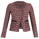 Maje-Tweed-Jacke aus rosa Baumwolle