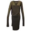 Vivienne Westwood Anglomania Stretch Jersey Drape Dress in Khaki Viscose