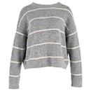 Acne Studios Rhira Striped Sweater in Gray Wool and Mohair