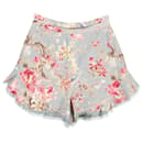 Pantalones cortos de lino con estampado floral Mercer Flutter Frill de Zimmermann