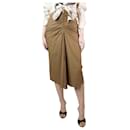 Olive brown ruched skirt - size UK 8 - Givenchy