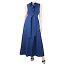 Blue sleeveless denim maxi dress - size UK 8 - Apc