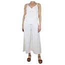 Conjunto de pantalón y top bordado blanco - talla UK 6 - Stella Mc Cartney