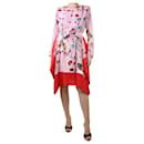 Pink silk printed dress - size UK 8 - Stella Mc Cartney