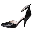 Black adjustable-strap leather heels - size EU 39 - Céline