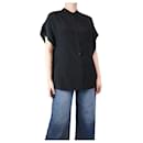 Camisa oversized de seda preta - tamanho XS - Diane Von Furstenberg