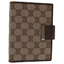 GUCCI GG Canvas Day Planner Cover Beige Auth 67555 - Gucci