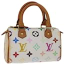 Mini borsa Speedy monogramma multicolore LOUIS VUITTON bianca M92645 LV Auth yk10975UN - Louis Vuitton