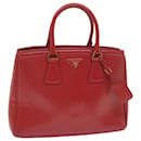 PRADA Hand Bag Leather Red Auth bs12371 - Prada