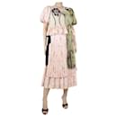 Conjunto de top bordado rosa y falda midi plisada - talla UK 12 - Simone Rocha