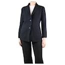 Black tailored shape button-up blazer - size UK 10 - Issey Miyake