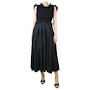 Black open-back tiered midi dress - size UK 10 - Autre Marque