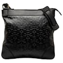 Gucci Black Embossed Leather Horsebit Crossbody Bag