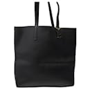 BURBERRY TOTE LOGO TB EMBOSSED 8019610 IN BLACK SEEDED LEATHER LEATHER HANDBAG - Burberry