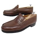 NEW JM WESTON SHOES 180 Church´s Loafers 6D 40 BROWN LEATHER + LOAFERS BOX - JM Weston