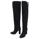 CHRISTIAN DIOR SHOES TRIBAL Thigh High Boots 38 BLACK SUEDE BOOTS BOOTS - Christian Dior