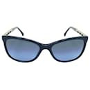 NEW CHANEL SUNGLASSES LEATHER AND INTERLACED CHAIN 5260-Q SUNGLASSES - Chanel