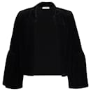 Ulla Johnson Open-Front Jacket in Black Velvet