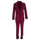 Gucci Suit Jacket and Trousers in Purple Cotton