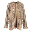 Etro Bouclé Fringed Jacket in Multicolor Wool