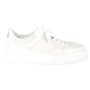 Gucci GG Embossed Low Sneakers in White Leather