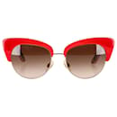 Dolce & Gabbana DG4277 Sizilianische Cat-Eye-Sonnenbrille aus rotem Acetat