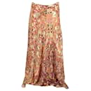 Etro Floral-Print A-line Maxi Skirt in Multicolor Silk