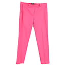 Alexander McQueen Cropped Trousers in Pink Cotton - Alexander Mcqueen