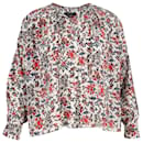 Isabel Marant Amba Floral Long-Sleeve Blouse in Multicolor Silk
