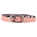 Balenciaga Skinny Belt in Pink Leather
