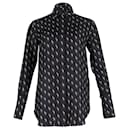 Chemise boutonnée imprimée Victoria Beckham en soie noire