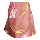 Marni Orange Jacquard Skirt with Colorful Details