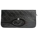 Chanel Chanel Clutch handbag in matelassé black leather