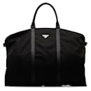Black Prada Saffiano Trimmed Tessuto Garment Bag