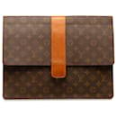 Brown Louis Vuitton Monogram Lena Porte Documents Envelope Briefcase Business Bag