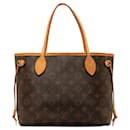 Braune Neverfull PM-Einkaufstasche mit Louis Vuitton-Monogramm