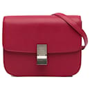 Red Celine Medium Classic Box Shoulder Bag - Céline