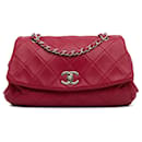 Red Chanel Quilted calf leather Curvy Flap Shoulder Bag